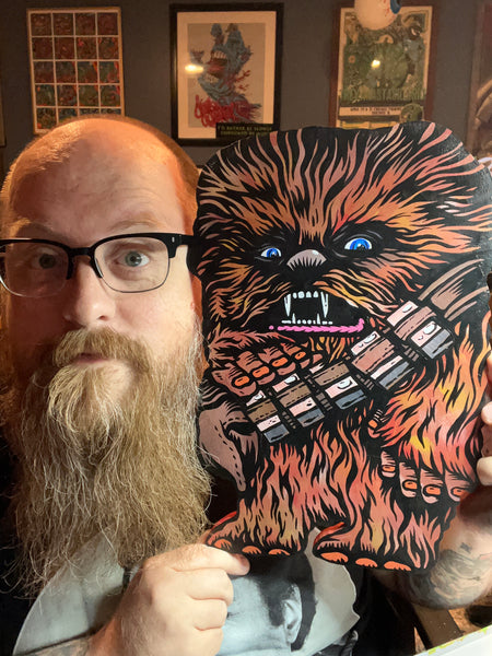 Chewy Woodcut Painting
